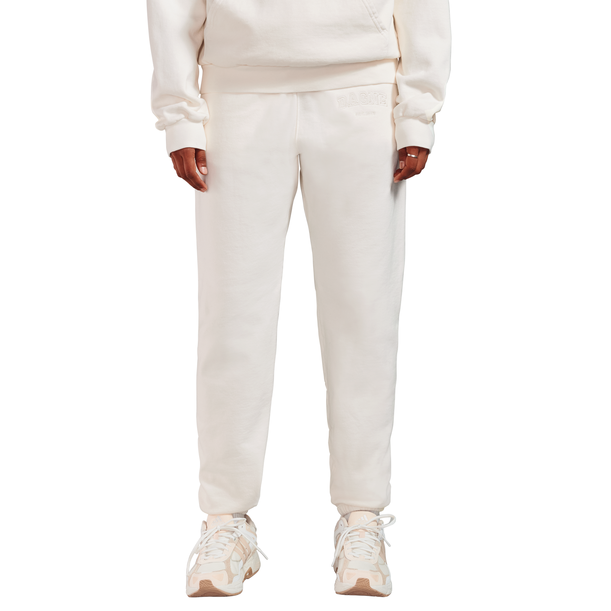 Varsity Logo Sweatpants in Moonbeam. Large - Image 6