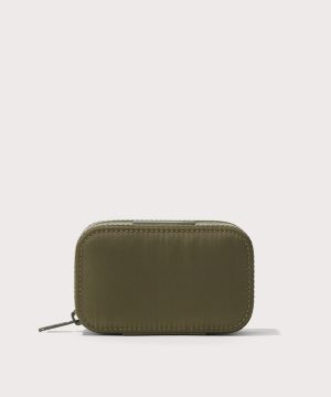 Frankie Jewelry Case in Dark Moss. Small