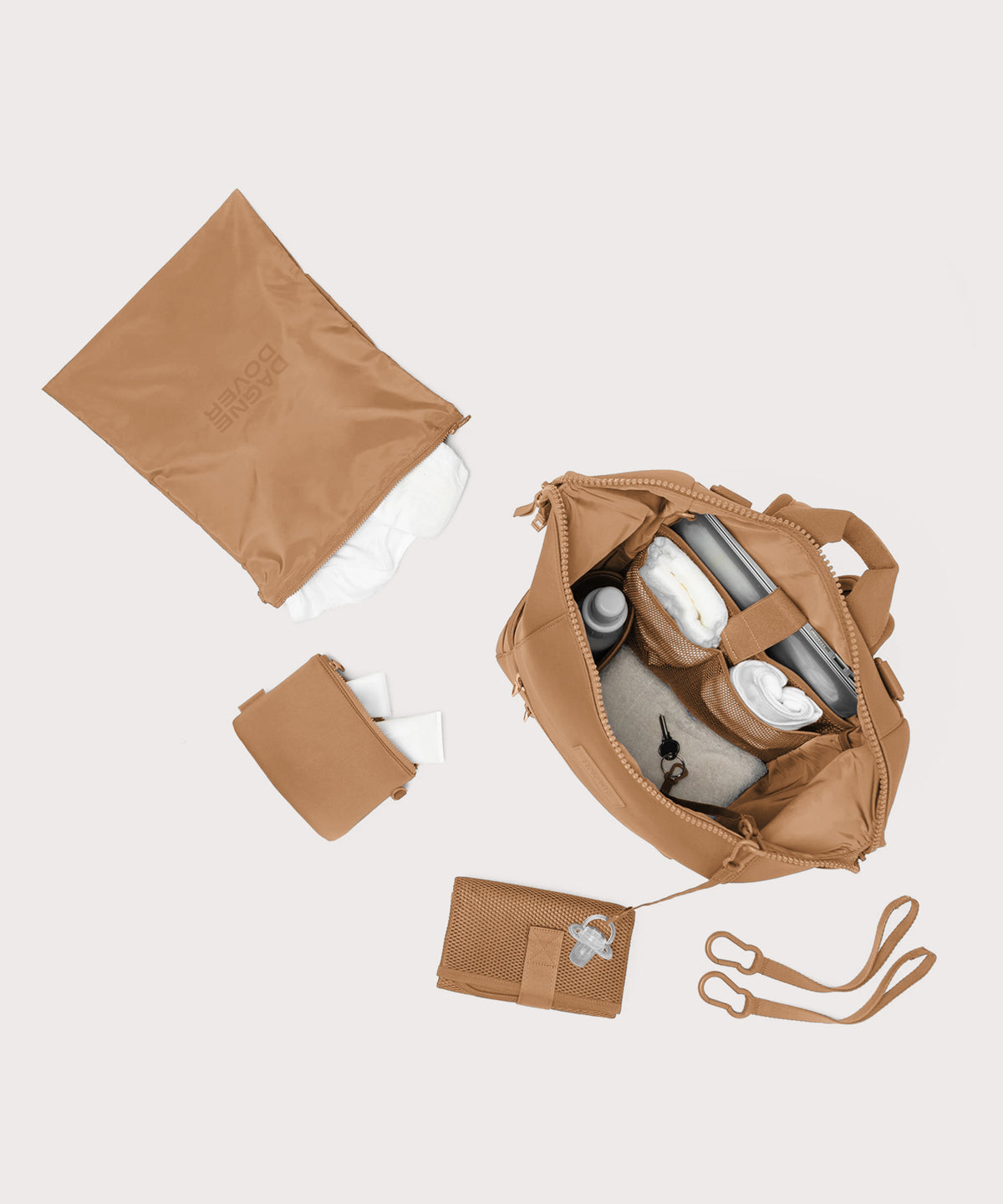 Indi Diaper Backpack in Camel. Large - Image 2