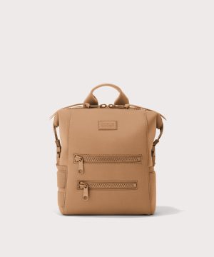 Indi Diaper Backpack in Camel. Small