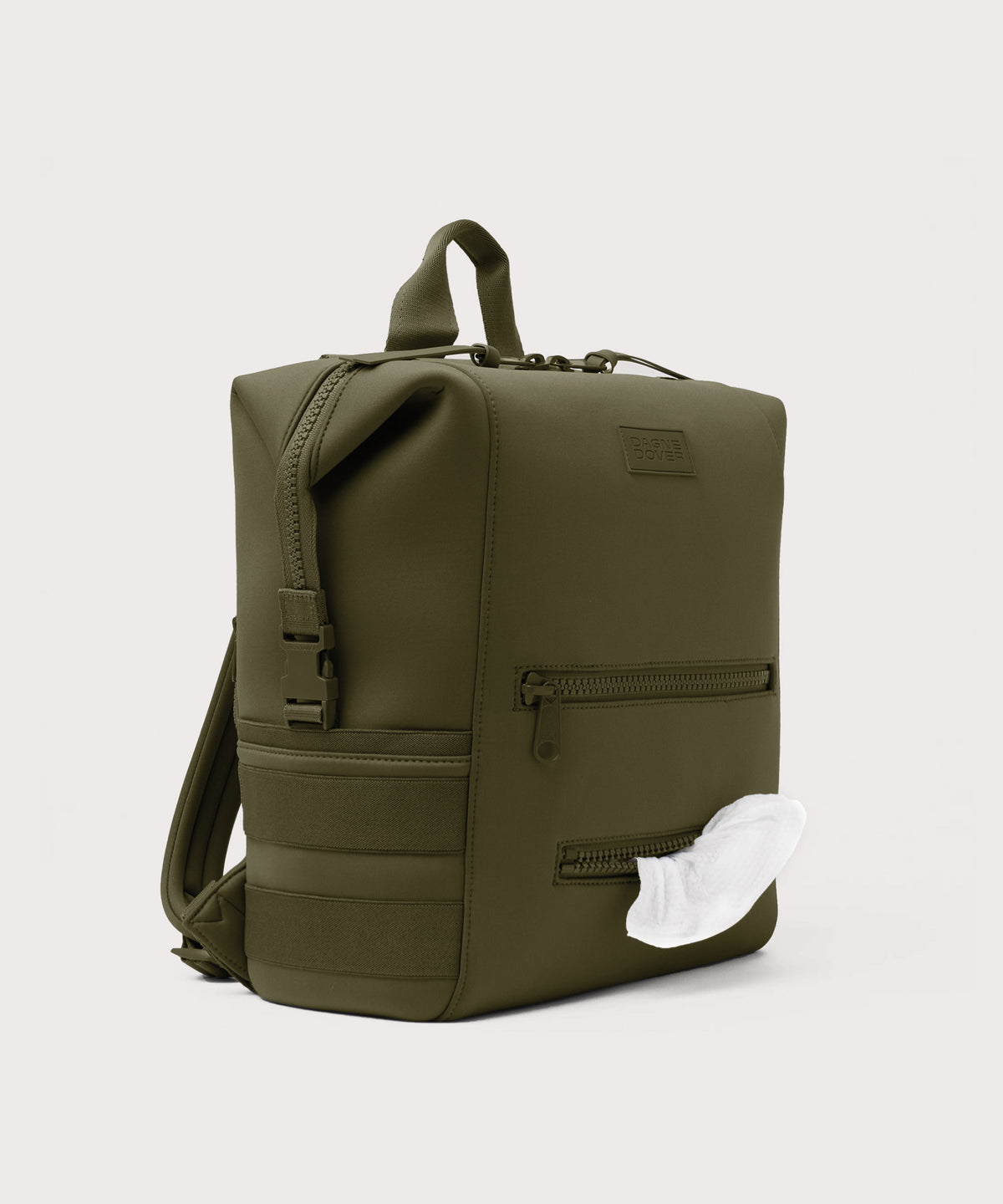 Indi Diaper Backpack in Dark Moss. Large - Image 6