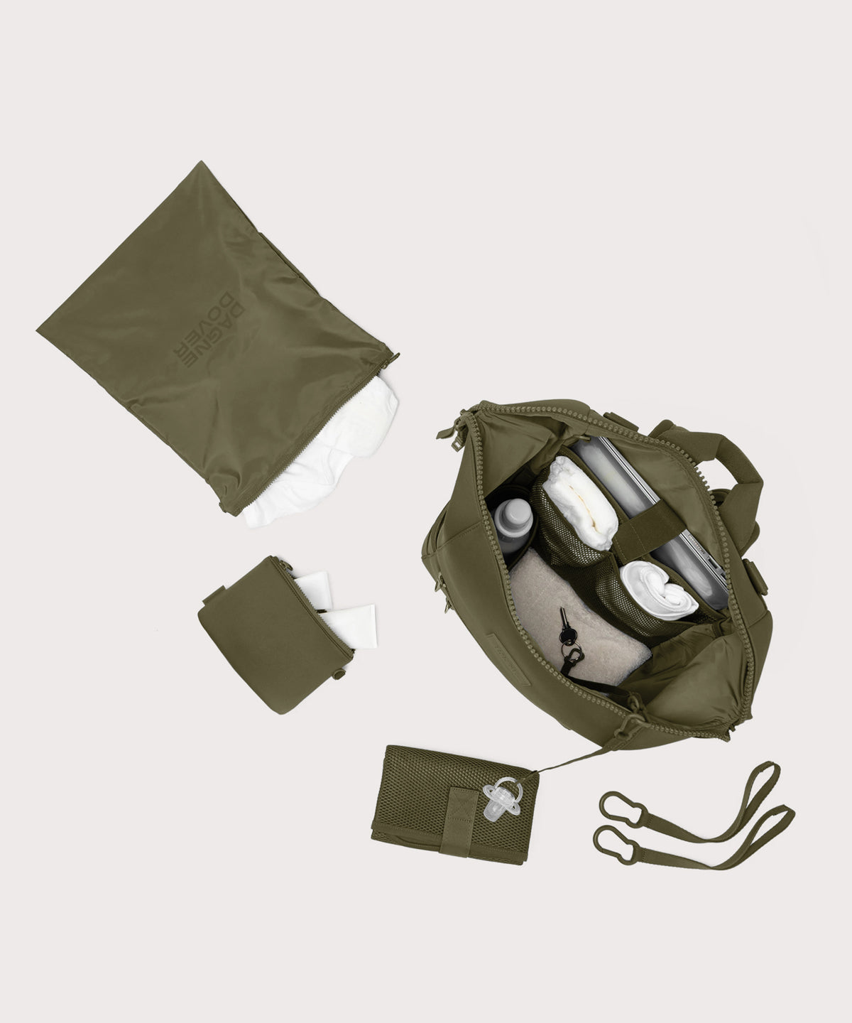 Indi Diaper Backpack in Dark Moss. Large - Image 2