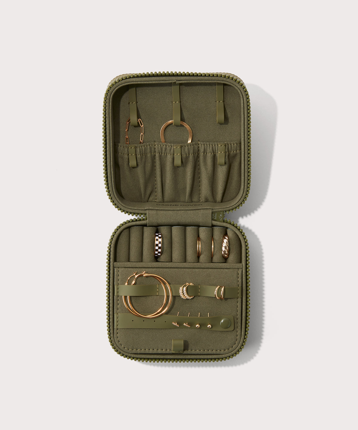 Frankie Jewelry Case in Dark Moss. Large - Image 2