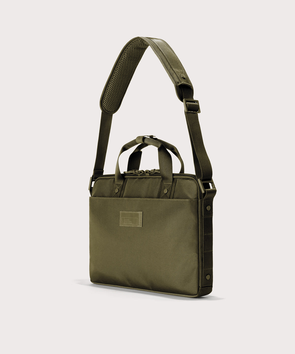 Oslo Slim Laptop Bag in Dark Moss - Image 3