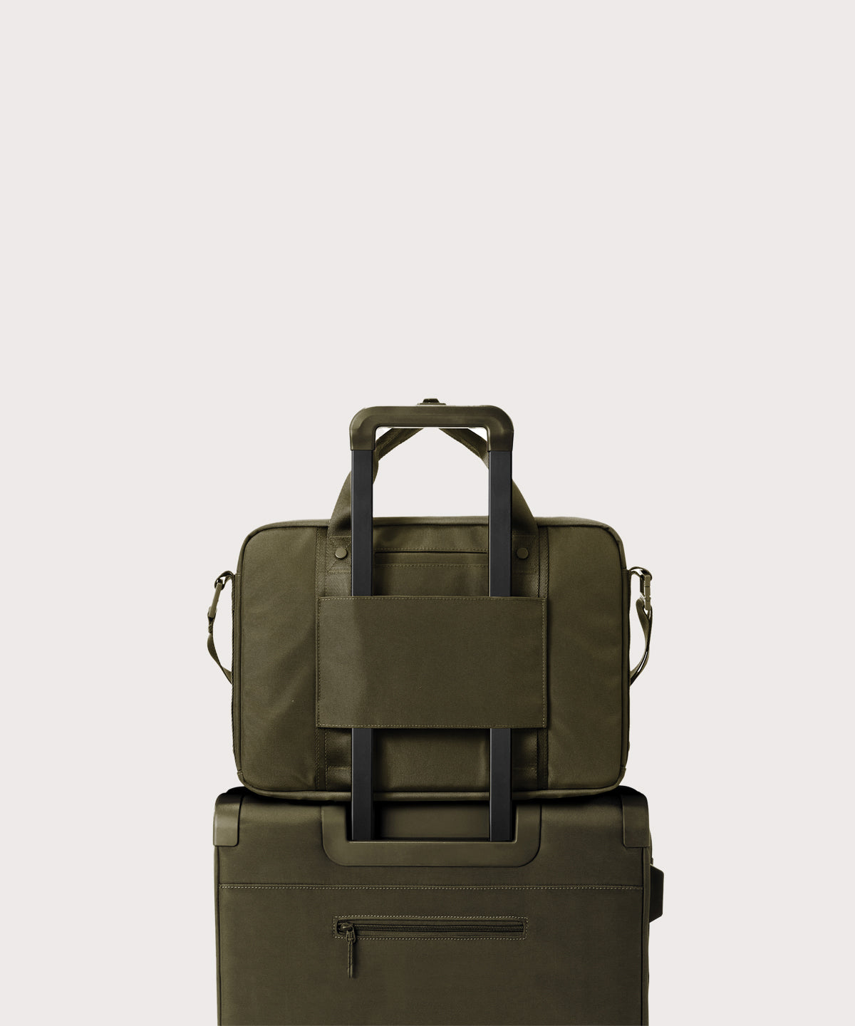 Oslo Slim Laptop Bag in Dark Moss - Image 6