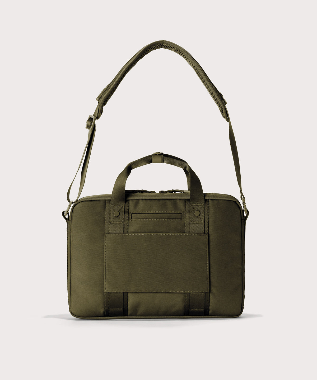 Oslo Slim Laptop Bag in Dark Moss - Image 4